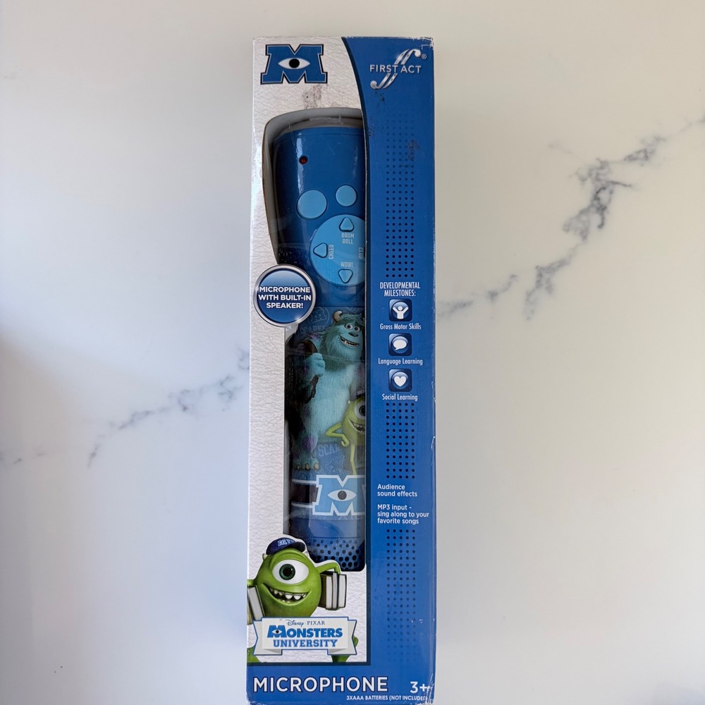 First Act Disney Pixar Monsters University Microphone Blue Toy MU359 New Box